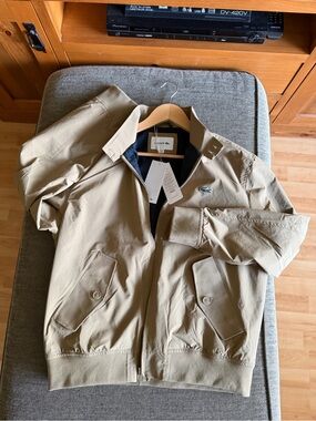 NWT Genuine Lacoste Men’s Dark Khaki  Harrington Jacket - Tight Medium